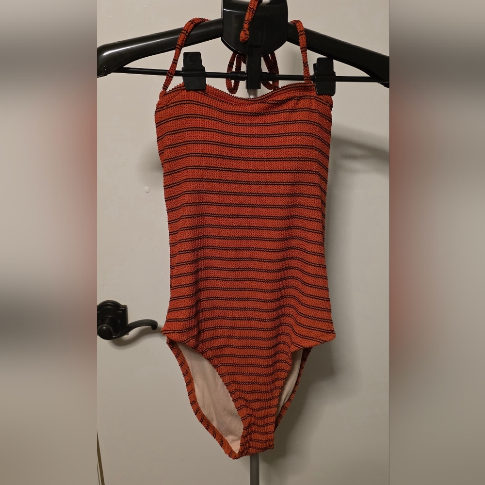 Kona Sol Rust and Black Swimsuit